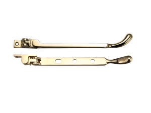 Zoo Hardware Fulton & Bray Bulb End Casement Stay (8", 10" Or 12"), Polished Brass