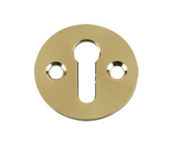 Zoo Hardware Fulton & Bray Standard Profile Victorian Escutcheon, Polished Brass