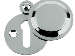 Zoo Hardware Fulton & Bray Standard Profile Covered Escutcheon, Polished Chrome