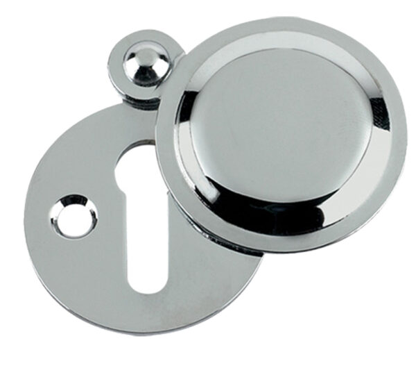 Zoo Hardware Fulton & Bray Standard Profile Covered Escutcheon, Polished Chrome