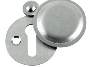 Zoo Hardware Fulton & Bray Standard Profile Covered Escutcheon, Satin Chrome