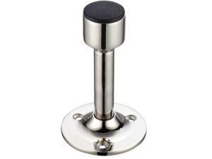 Zoo Hardware Fulton & Bray Cylinder Door Stop With Rose, Polished Nickel