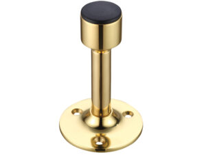 Zoo Hardware Fulton & Bray Cylinder Door Stop With Rose, Polished Brass