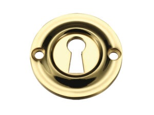 Zoo Hardware Fulton & Bray Standard Profile Escutcheon, Polished Brass