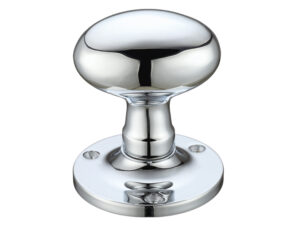 Zoo Hardware Fulton & Bray Oval Mortice Door Knobs, Polished Chrome (Sold In Pairs)