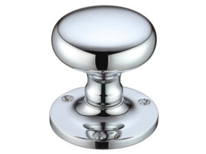 Zoo Hardware Fulton & Bray Mushroom Mortice Door Knobs, Polished Chrome (Sold In Pairs)