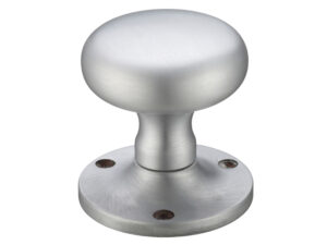 Zoo Hardware Fulton & Bray Mushroom Mortice Door Knobs, Satin Chrome - (Sold In Pairs)