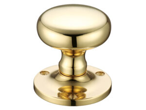 Zoo Hardware Fulton & Bray Mushroom Mortice Door Knobs, Polished Brass (Sold In Pairs)