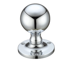 Zoo Hardware Fulton & Bray Ball Mortice Door Knobs, Polished Chrome - (Sold In Pairs)