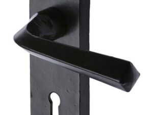 M Marcus Bridgnorth Door Handles, Smooth Black Iron (Sold In Pairs)