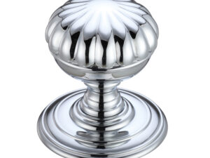 Zoo Hardware Fulton & Bray Flower Mortice Door Knobs, Polished Chrome (Sold In Pairs)