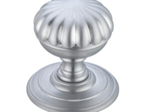 Zoo Hardware Fulton & Bray Flower Mortice Door Knobs, Satin Chrome (Sold In Pairs)