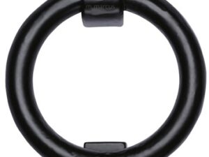 M Marcus Ring Door Knocker (107Mm Diameter), Smooth Black Iron