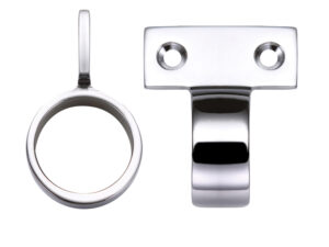 Zoo Hardware Fulton & Bray Vertical Fix Window Sash Ring, Polished Chrome