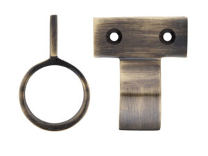 Zoo Hardware Fulton & Bray Vertical Fix Window Sash Ring, Florentine Bronze