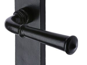 Mm Marcus Ashfield Door Handles, Smooth Black Iron (Sold In Pairs)