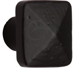 M Marcus Pyramid Cupboard Knob (32Mm Or 38Mm), Smooth Black Iron