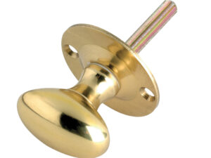 Zoo Hardware Fulton & Bray Oval Thumb Turn Rack Bolt (38Mm), Polished Brass