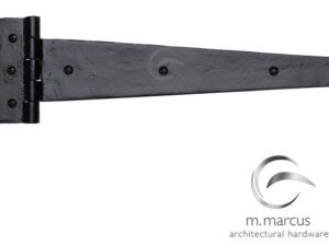 M Marcus Strap Hinge (12", 15" Or 18"), Smooth Black Iron