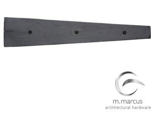 M Marcus Dummy Strap Hinge (12" Or 15.75"), Smooth Black Iron