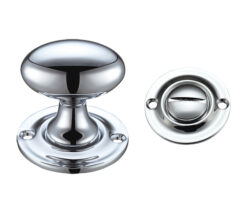 Zoo Hardware Fulton & Bray Oval Turn & Release (42Mm), Polished Chrome -