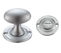 Zoo Hardware Fulton & Bray Oval Turn & Release (42Mm), Satin Chrome -