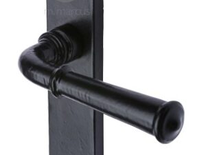 M Marcus Hadley Door Handles, Smooth Black Iron (Sold In Pairs)