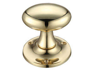 Zoo Hardware Fulton & Bray Oval Mortice Door Knobs, Polished Brass - (Sold In Pairs)