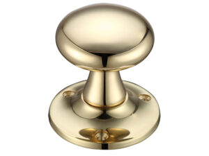 Zoo Hardware Fulton & Bray Mushroom Mortice Door Knobs, Polished Brass - (Sold In Pairs)