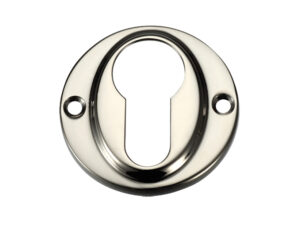 Zoo Hardware Fulton & Bray Euro Profile Escutcheon, Pvd Stainless Nickel