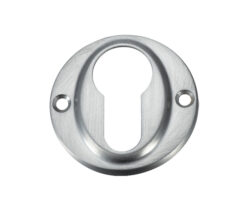 Zoo Hardware Fulton & Bray Euro Profile Escutcheon, Satin Chrome