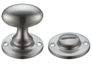 Zoo Hardware Fulton & Bray Oval Turn & Release (40Mm), Satin Nickel