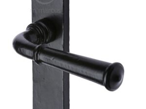 M Marcus Ludlow Door Handles, Smooth Black Iron (Sold In Pairs)