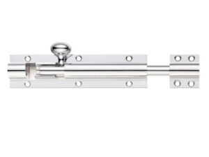 Zoo Hardware Fulton & Bray Architectural Barrel Bolt (4, 6, 8, 12, 18 Or 24 Inch), Polished Chrome