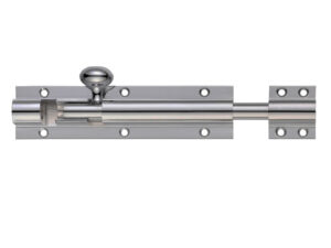 Zoo Hardware Fulton & Bray Architectural Barrel Bolt (4, 6, 8, 12, 18 Or 24 Inch), Satin Chrome