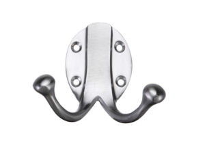 Zoo Hardware Fulton & Bray Double Robe Hook, Satin Chrome -