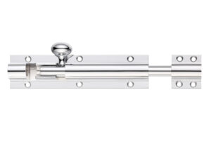 Zoo Hardware Fulton & Bray Architectural Heavy Duty Barrel Bolt (8, 12, 18, 24 Or 36 Inch), Polished Chrome