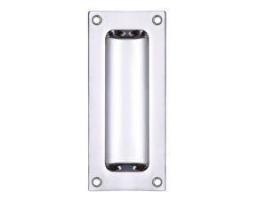 Zoo Hardware Fulton & Bray Rectangular Flush Pull, Polished Chrome