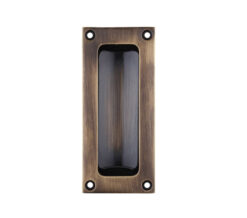 Zoo Hardware Fulton & Bray Rectangular Flush Pull, Florentine Bronze