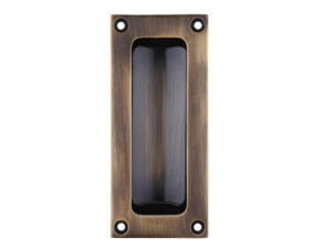 Zoo Hardware Fulton & Bray Rectangular Flush Pull, Florentine Bronze