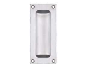 Zoo Hardware Fulton & Bray Rectangular Flush Pull, Satin Chrome