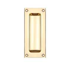 Zoo Hardware Fulton & Bray Rectangular Flush Pull, Polished Brass