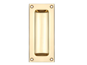 Zoo Hardware Fulton & Bray Rectangular Flush Pull, Polished Brass