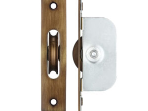 Zoo Hardware Fulton & Bray 1 3/4" Wheel Sash Window Brass Ball Bearing Axle Pulley (Square Forend), Florentine Bronze