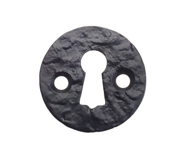 Zoo Hardware Foxcote Foundries Round Escutcheon, Black Antique