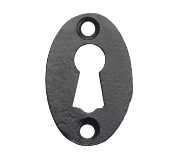 Zoo Hardware Foxcote Foundries Oval Escutcheon, Black Antique