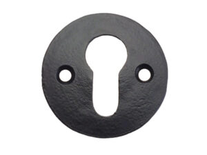 Zoo Hardware Foxcote Foundries Round Euro Profile Escutcheon, Black Antique