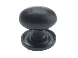 Zoo Hardware Foxcote Foundries Oval Cupboard Knob (35Mm X 25Mm), Black Antique