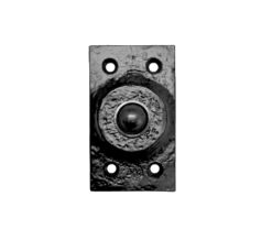 Zoo Hardware Foxcote Foundries Bell Push With Rectangular Plate (45Mm X 77Mm), Black Antique