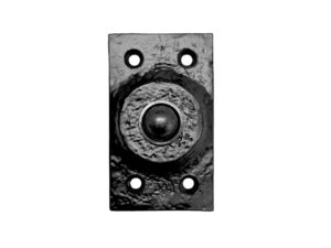 Zoo Hardware Foxcote Foundries Bell Push With Rectangular Plate (45Mm X 77Mm), Black Antique